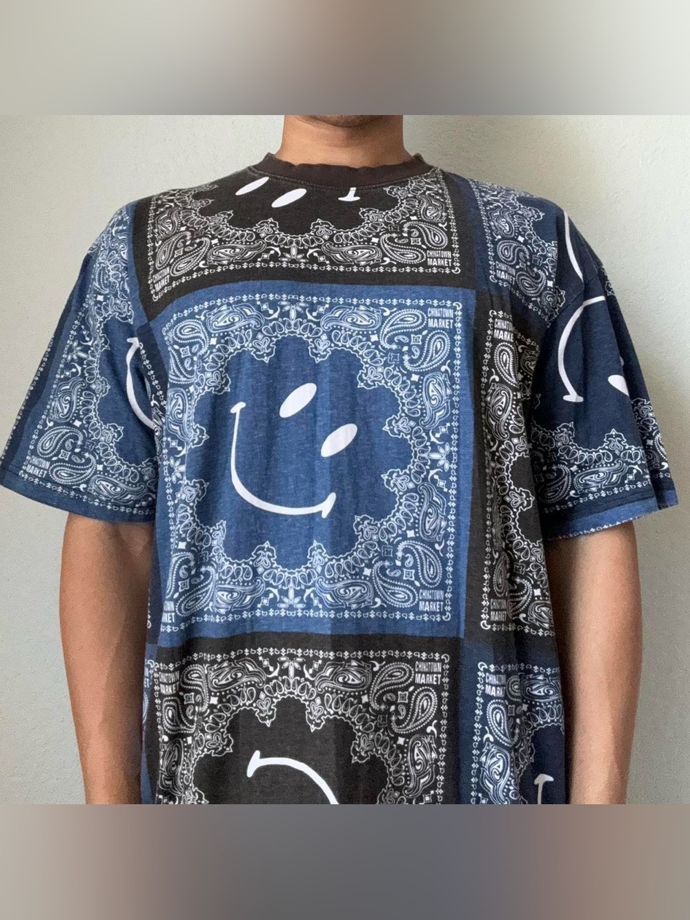 Chinatown Market x Smiley Graphics Blue Tee Shirt